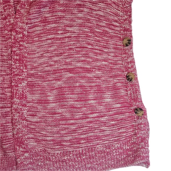 Lane Bryant Sweater Womens 10/12 Pink Tight Knit‎ Stylish Cozy Casual Cardigan - Picture 4 of 9